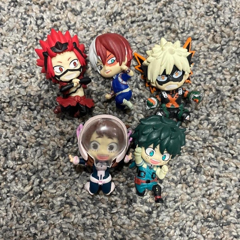 My Hero Academia Chibi Figures Deku Bakugo Todoroki Uraraka Kirishima Lot